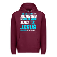 Burgundy Christian Runner Half Marathon Running Race Jesus Gift Premium Hoodie - trangStudio