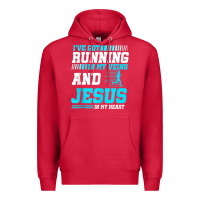 Cardinal Christian Runner Half Marathon Running Race Jesus Gift Premium Hoodie - trangStudio