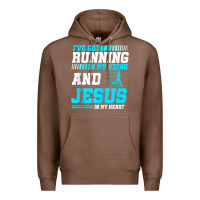 Chestnut Christian Runner Half Marathon Running Race Jesus Gift Premium Hoodie - trangStudio