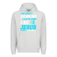 Dove Grey Christian Runner Half Marathon Running Race Jesus Gift Premium Hoodie - trangStudio