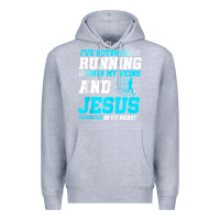 Heather Grey Christian Runner Half Marathon Running Race Jesus Gift Premium Hoodie - trangStudio