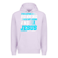 Lilac Christian Runner Half Marathon Running Race Jesus Gift Premium Hoodie - trangStudio