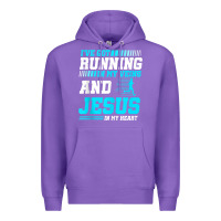 Purple Christian Runner Half Marathon Running Race Jesus Gift Premium Hoodie - trangStudio