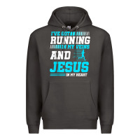 Smoke Christian Runner Half Marathon Running Race Jesus Gift Premium Hoodie - trangStudio