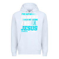 White Christian Runner Half Marathon Running Race Jesus Gift Premium Hoodie - trangStudio