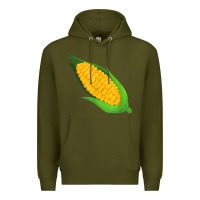 Army Green corn costume funny halloween party thanksgiving kids t shirt Premium Hoodie - trangStudio