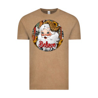 Vintage Coffee believe Santa Claus Christmas Vintage Tee - Jasminsmagicworld