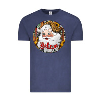 Vintage Denim believe Santa Claus Christmas Vintage Tee - Jasminsmagicworld