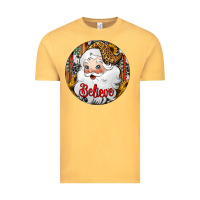 Vintage Mustard believe Santa Claus Christmas Vintage Tee - Jasminsmagicworld
