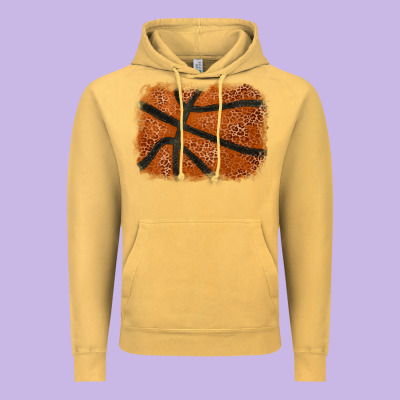 Basketball Leopard Glitter Background Vintage Hoodie Designed By Howdyjamesfarm