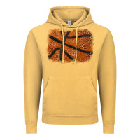 Vintage Mustard Basketball leopard glitter background Vintage Hoodie - HowdyJamesFarm