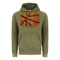 Vintage Olive Basketball leopard glitter background Vintage Hoodie - HowdyJamesFarm