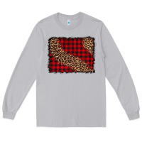 Moon Dust leopard buffalo plaid background Long Sleeve Tee - CowCowDesign