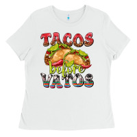 White Tacos Before Vatos Ladies Tee - texasbilliewilder