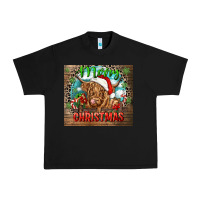 Black merry christmas heifer cow Urban Heavy Tee - CowGirlArtShop