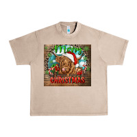 French Oak merry christmas heifer cow Urban Heavy Tee - CowGirlArtShop