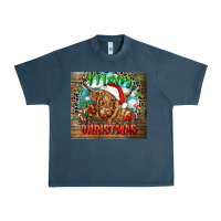 Midnight Navy merry christmas heifer cow Urban Heavy Tee - CowGirlArtShop