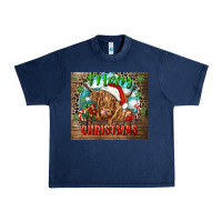 Navy merry christmas heifer cow Urban Heavy Tee - CowGirlArtShop