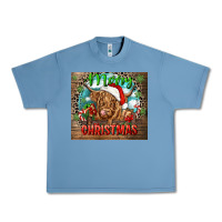 Pebble Blue merry christmas heifer cow Urban Heavy Tee - CowGirlArtShop