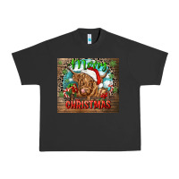 Pigment Black merry christmas heifer cow Urban Heavy Tee - CowGirlArtShop