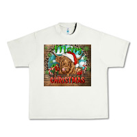Pistachio merry christmas heifer cow Urban Heavy Tee - CowGirlArtShop