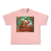 Salmon merry christmas heifer cow Urban Heavy Tee - CowGirlArtShop