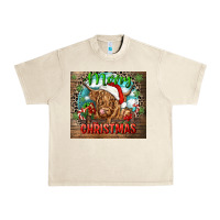 Sandshell merry christmas heifer cow Urban Heavy Tee - CowGirlArtShop