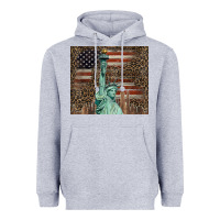 Heather Grey statue of liberty tumbler Heavyweight Hoodie - BarkalooDesign
