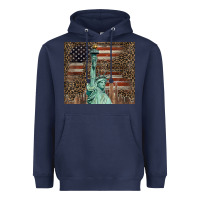 Navy statue of liberty tumbler Heavyweight Hoodie - BarkalooDesign