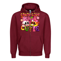 Burgundy candy corn cutie Zipper Hoodie - Artiststas