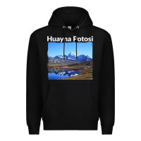 Black Bolivia Huayna Potosi Mountain Andes Art Premium Hoodie - trangStudio