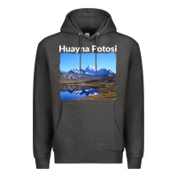 Charcoal Heather Bolivia Huayna Potosi Mountain Andes Art Premium Hoodie - trangStudio
