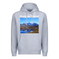 Heather Grey Bolivia Huayna Potosi Mountain Andes Art Premium Hoodie - trangStudio