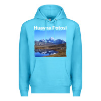 Ocean Blue Bolivia Huayna Potosi Mountain Andes Art Premium Hoodie - trangStudio