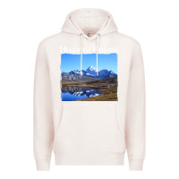Pale Pink Bolivia Huayna Potosi Mountain Andes Art Premium Hoodie - trangStudio
