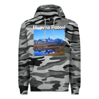 Slate Camo Bolivia Huayna Potosi Mountain Andes Art Premium Hoodie - trangStudio