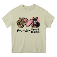 Mossy peace love french bulldog Heavy Core Tee - JahusDesignShop