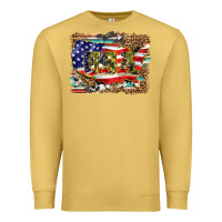 Antique Gold western america map usa Premium Sweatshirt - BarkalooDesign