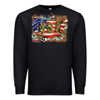 Black western america map usa Premium Sweatshirt - BarkalooDesign