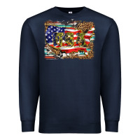 Navy western america map usa Premium Sweatshirt - BarkalooDesign