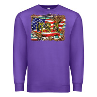 Purple western america map usa Premium Sweatshirt - BarkalooDesign
