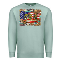 Seafoam western america map usa Premium Sweatshirt - BarkalooDesign