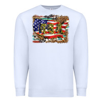 White western america map usa Premium Sweatshirt - BarkalooDesign