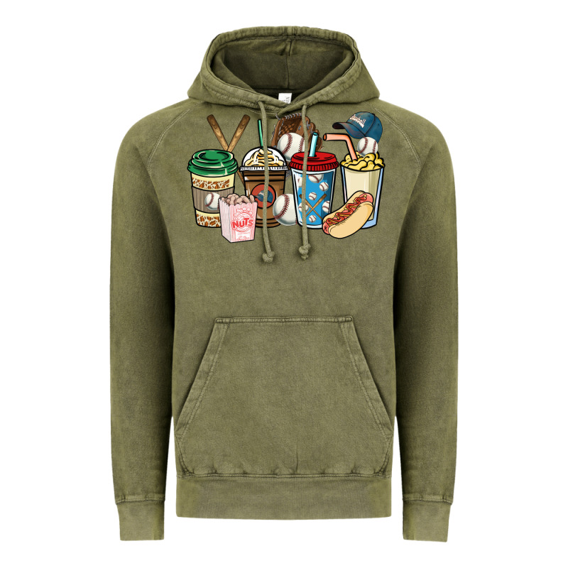 Baseball Coffee Cups Vintage Hoodie by HowdyJamesFarm | Teevron