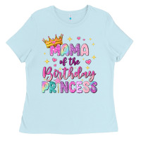 Baby Blue mama of the birthday princess Ladies Tee - NancyCooperArtShop