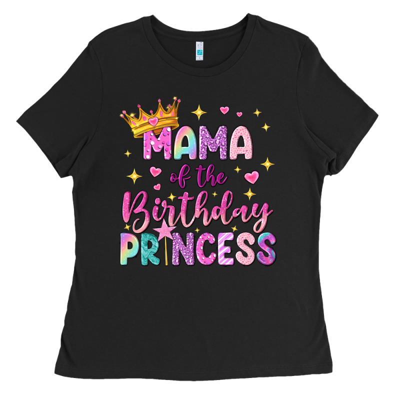 Mama Of The Birthday Princess Ladies Tee by NancyCooperArtShop | Teevron
