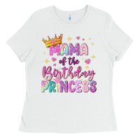 White mama of the birthday princess Ladies Tee - NancyCooperArtShop