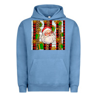 Pigment Pebble Blue santa with gifts Urban Hoodie - AdoDesignShop