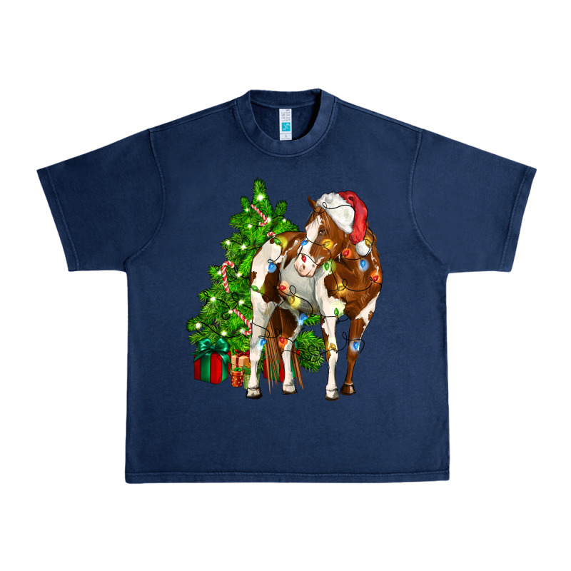 American Paint Horse Christmas Tree Urban Heavy Tee by CowGirlArtShop | Teevron