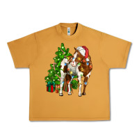 Peanut Butter american paint horse christmas tree Urban Heavy Tee - CowGirlArtShop